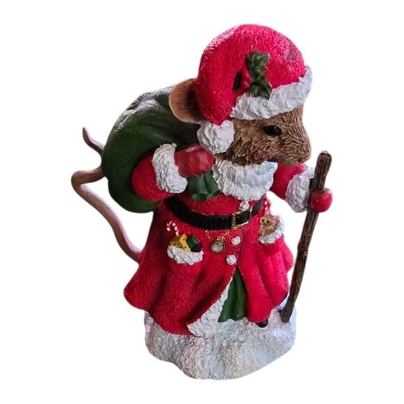 Merry Mice Santa Mouse by PiPka Christmas Mouse 2002 Prizm Holiday Figurine - Picture 1 of 5